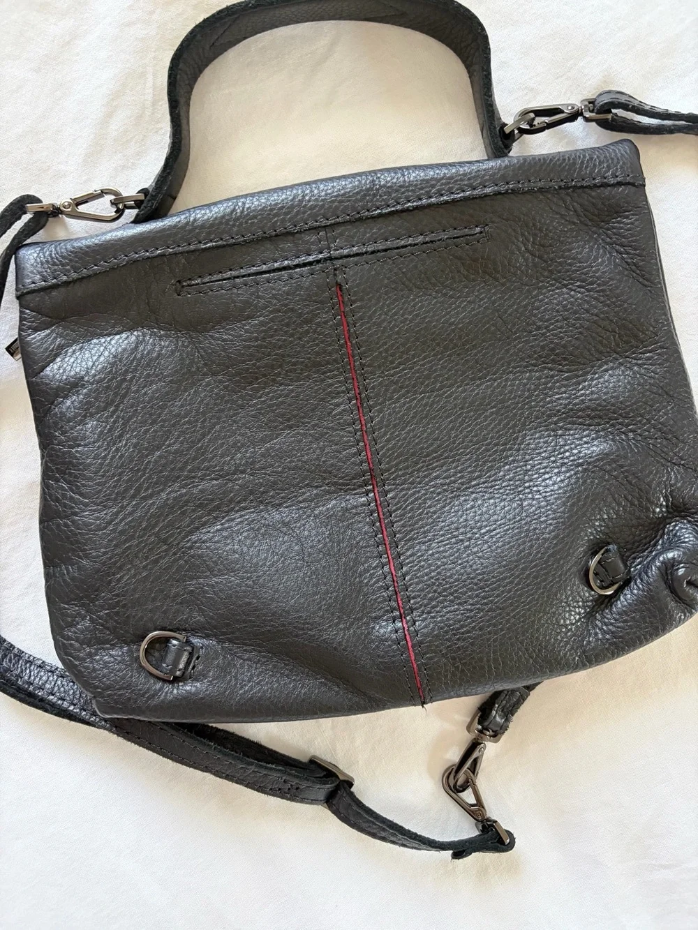 HAMMIT VIP Leather bag with gunmetal hardware (Backpack, crossbody, shoulder)